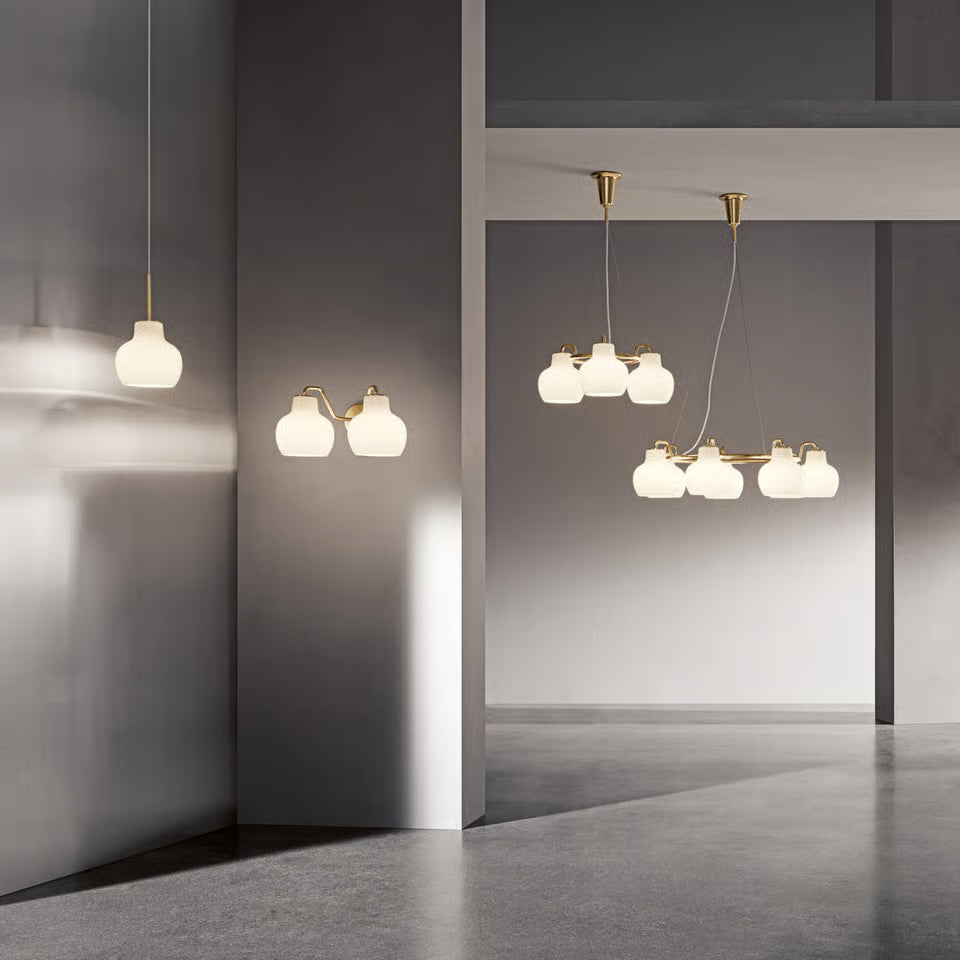 Louis Poulsen VL Ring Crown 1 Pendel Opalglas / Mässing – Visningsmodell