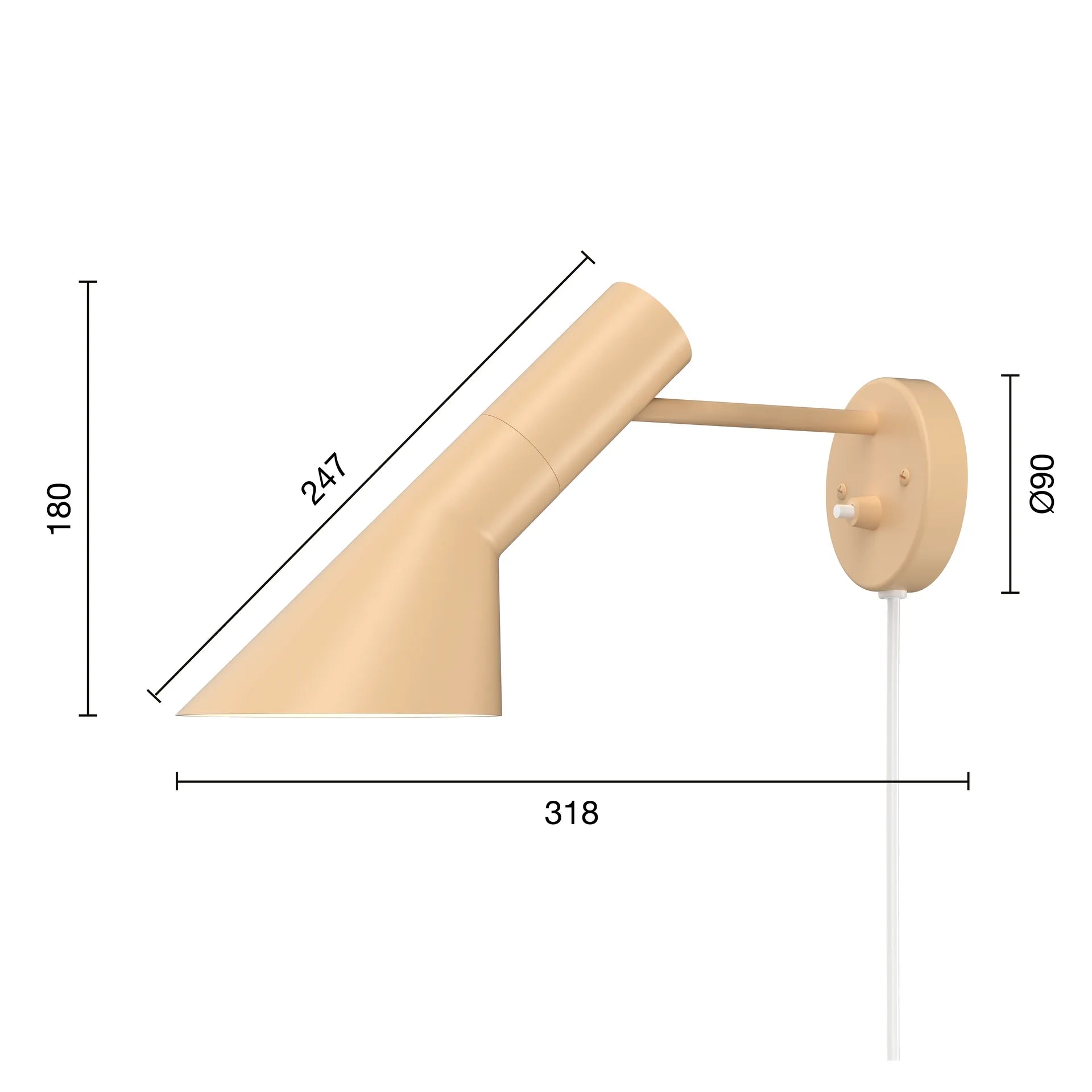 Louis Poulsen AJ Vägglampa – Visningsmodell