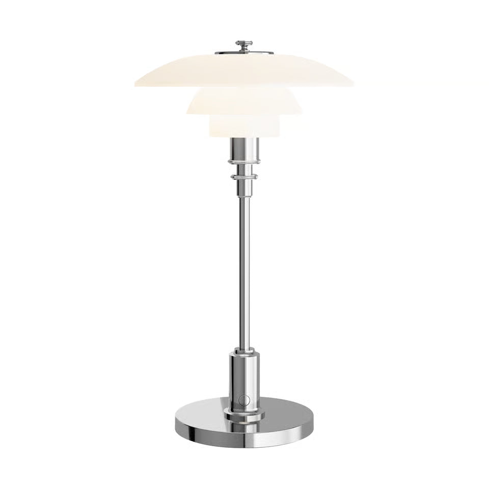 Louis Poulsen PH 2/1 Portable Bordslampa Opalglas / Krom – Visningsmodell
