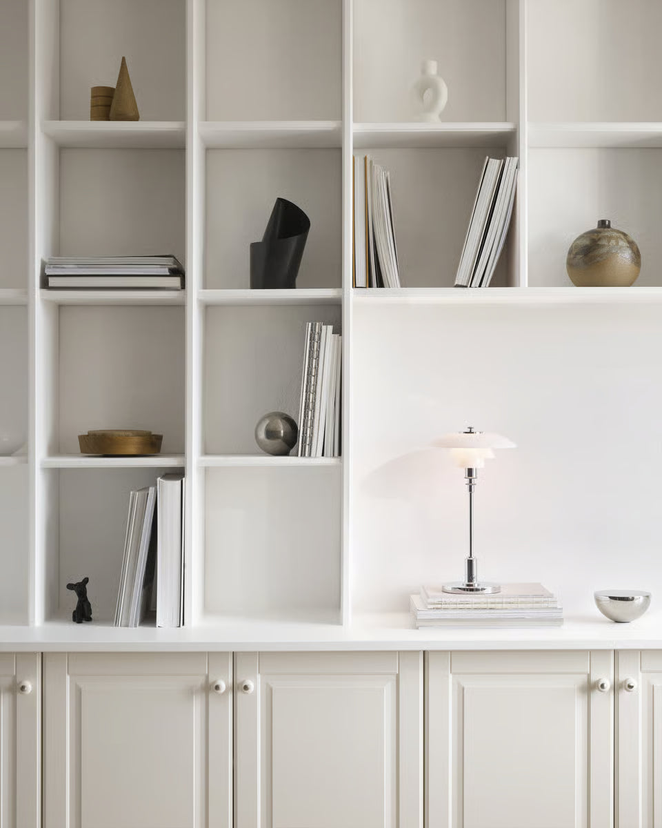 Louis Poulsen PH 2/1 Portable Bordslampa Opalglas / Krom – Visningsmodell