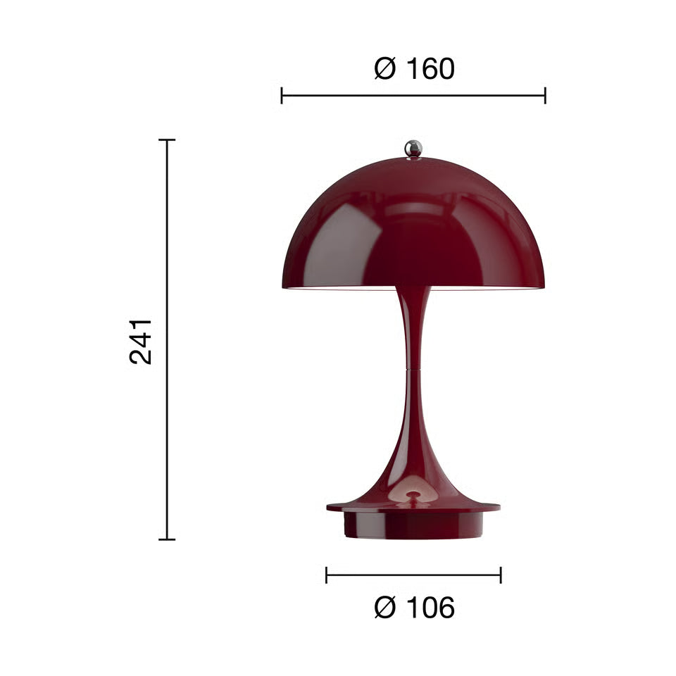 Louis Poulsen Panthella 160 Portable Opaque Burgundy – Visningsmodel