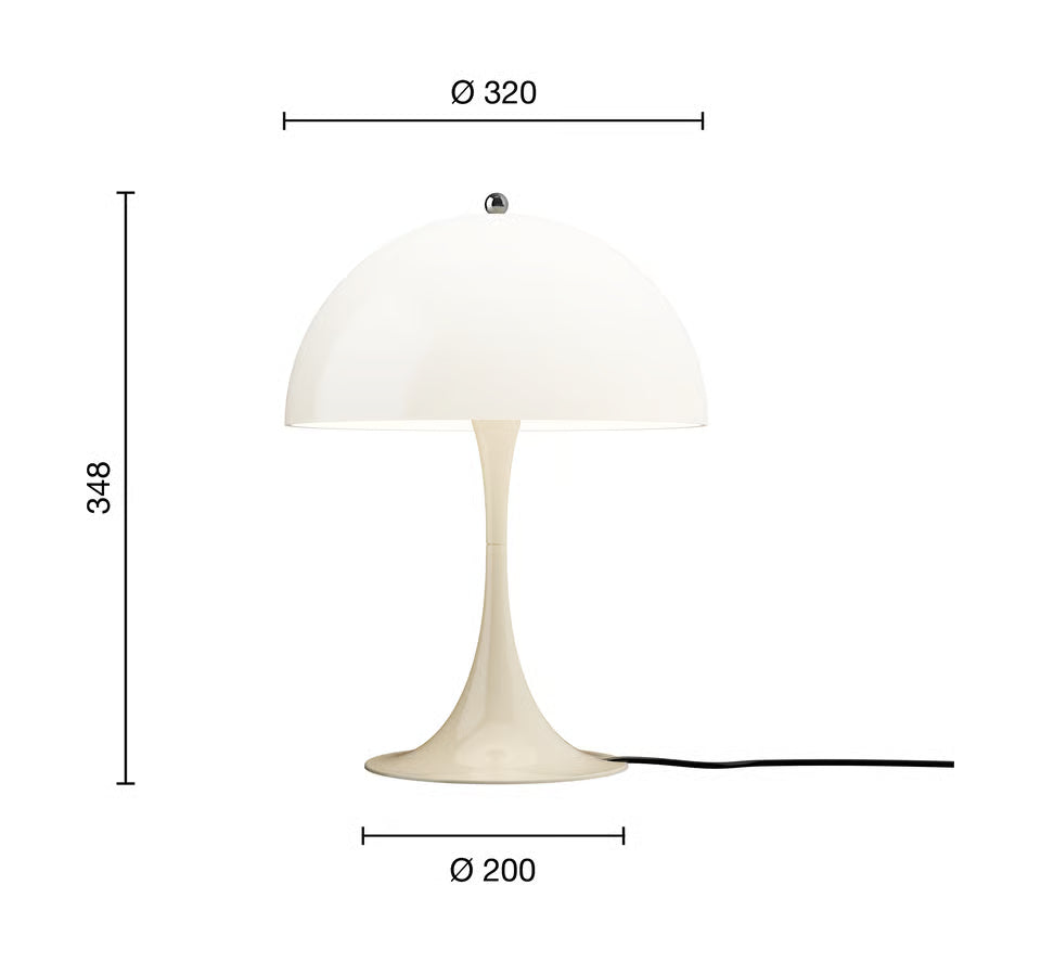 Louis Poulsen Panthella 320 Bordslampa Opalvit – Visningsmodell