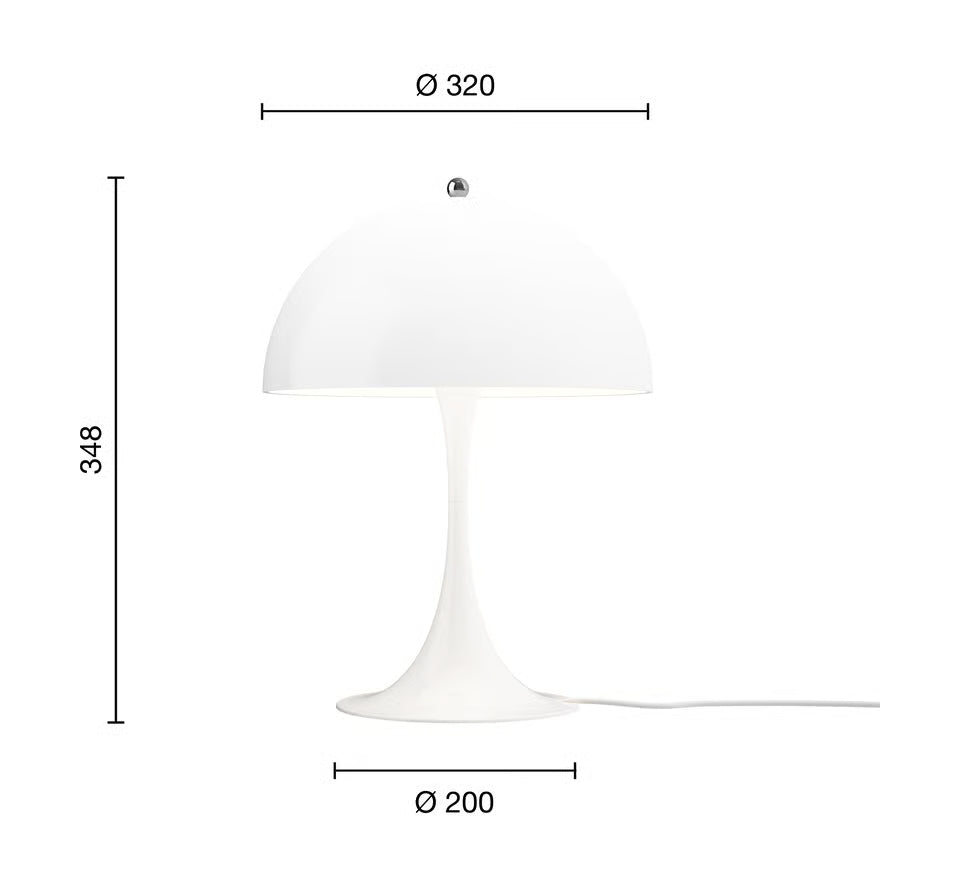 Louis Poulsen Panthella 320 Bordslampa Vit – Visningsmodell